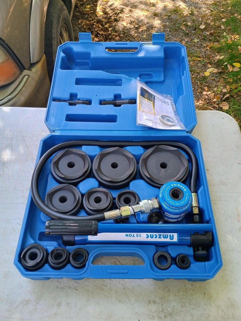 AMZCNC Hydraulic Knockout Electrical Conduit Hole Cutter Set KO Tool Kit 1/2 to 4 Inch