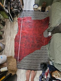 Veg Tanned Leather Hide - Alligator Texture