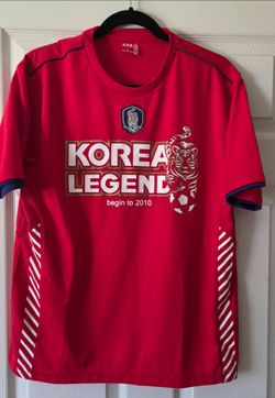 KFA South Korea Legend 2010 Men’s Red Polyester Soccer Shirt Size Large