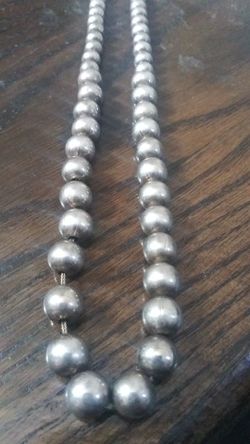 Native american style rolled bead necklace