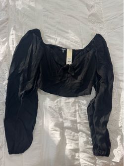 Francesca Black Long sleeve blouse