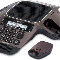 VTech VCS754 ErisStation Conference Phone – 4 Wireless Mics + All Cables Included