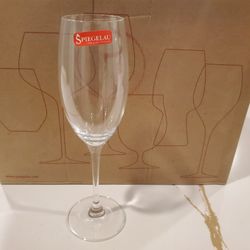 NEW Lot of 7 Spiegelau High Performance Clear Glass Glasses Crystal Designer Champagne Flute 
