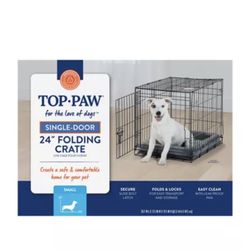 Top Paw Single Door Folding Dog Crate