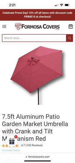 7.5 Ft Aluminum Market Patio Umbrella - Brand New