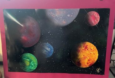 Custom Outer Space Spray Paint Art