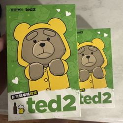 Authentic POPMART Ted2 Teddy Bear Action Plush Pendant 