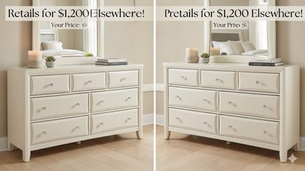 ✨ Stunning Modern 7-Drawer Dresser with Mirror - Like New! ✨