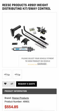 Reese Products 49901 Weight Distributing Kit with Sway Control