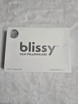 Blissy 100% mulberry silk standard pillowcase pure white