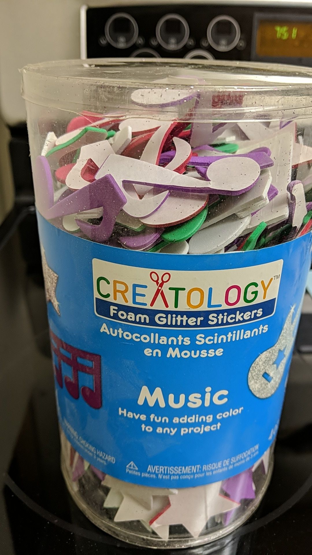 Music Glitter Stickers