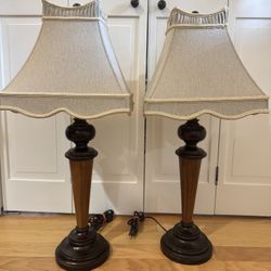 Table Lamps SET of 2 Brown 