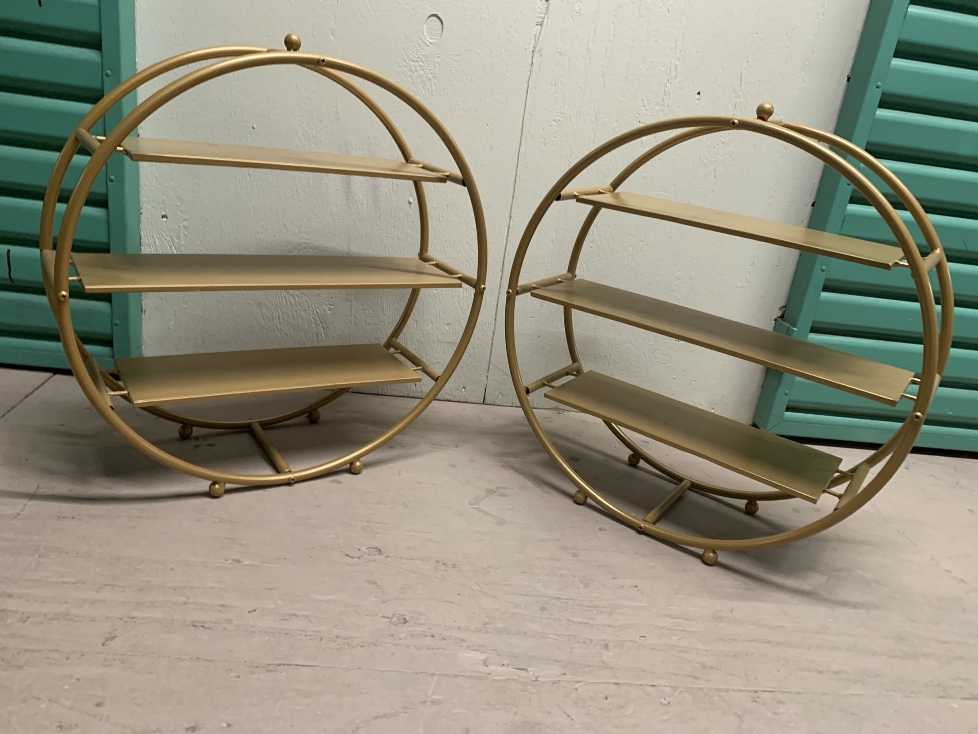 2 Gold Cupcake / Desert Stands