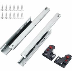 6 Pair 20 Inch (500mm) Soft Close Bottom Mount Undermount Drawer Slides Full Extension,Heavy Duty Construction,Concealed Drawer Glides,100LB Load Capa