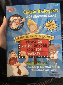 Captain Underpants Sign Changing Game