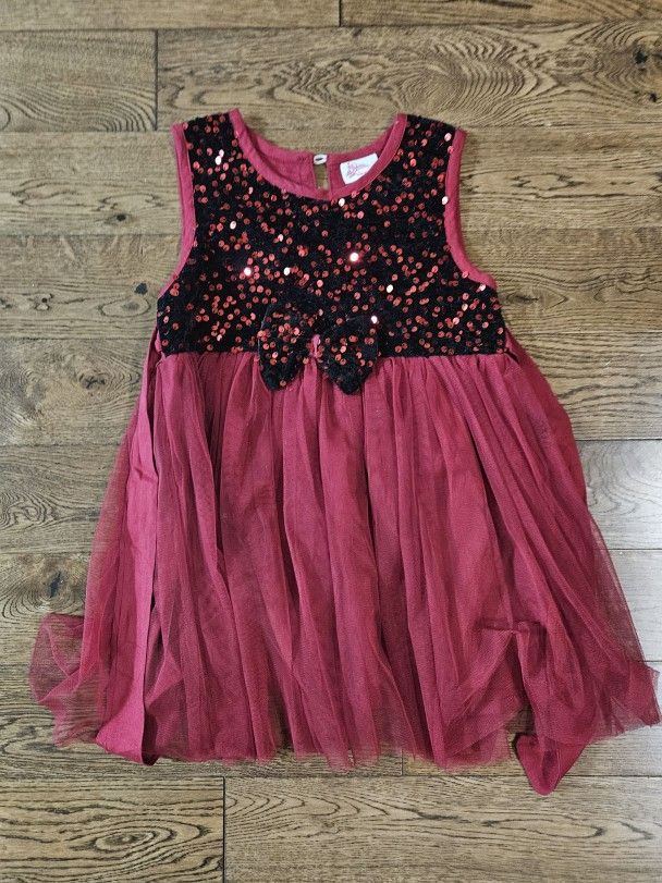 Red Party Dress With Sequim 2T