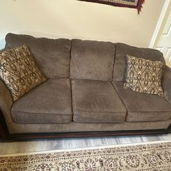 2 Piece Brown Sofa Set