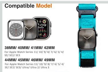 PRE-HOLIDAY SALE!!! Nereides Rugged Apple Watch Band 38/40/41/42/44/45/46/49mm