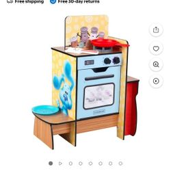 KidKraft Blue's Clues & You! Cooking-Up-Clues Wooden Play Kitchen & Handy Dandy Notebook