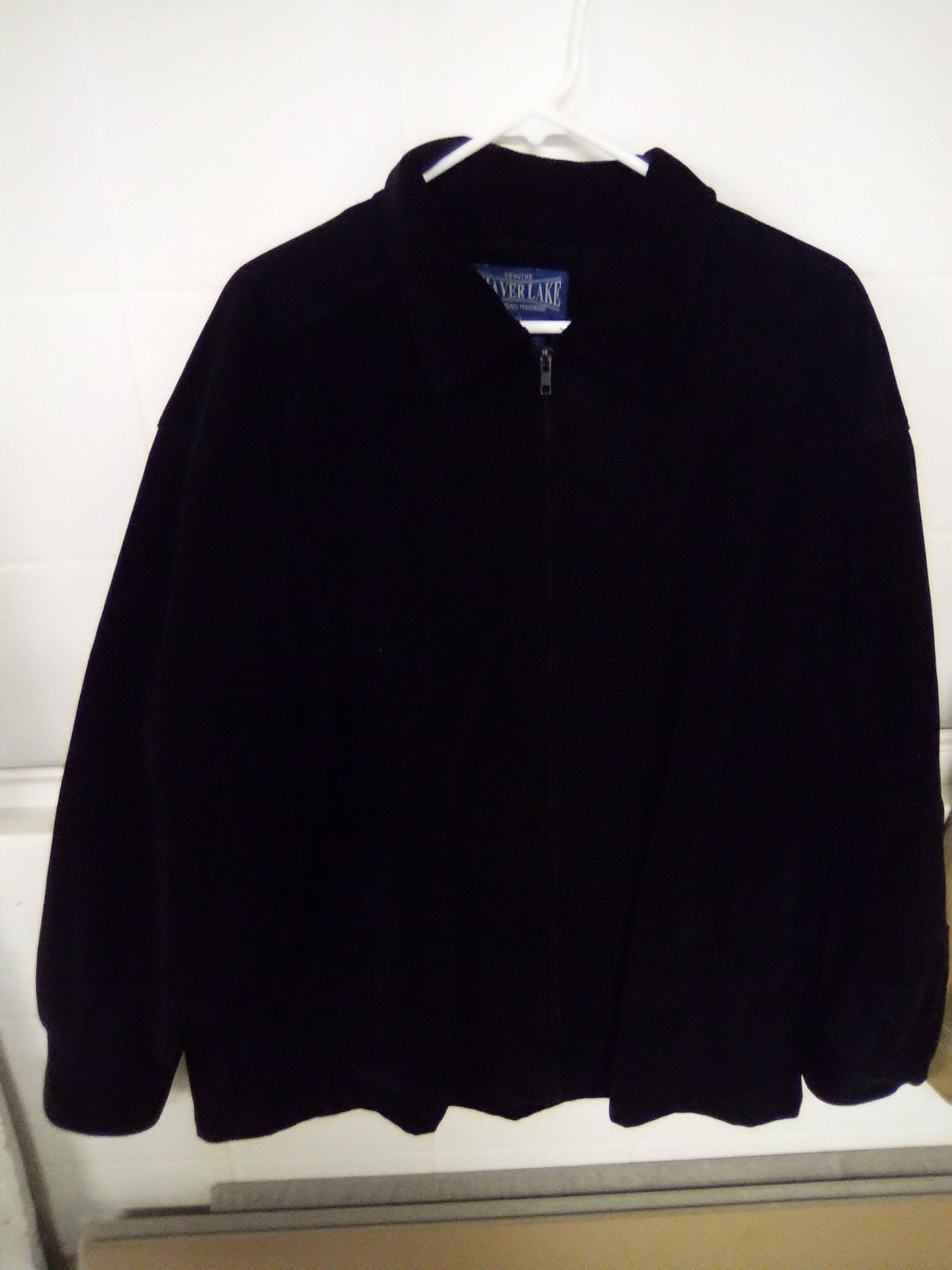 Shaverlake Men's Black Corduroy Jacket Size XL