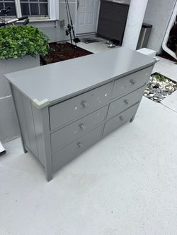 Gray 6-Drawer Dresser – 56” Wide