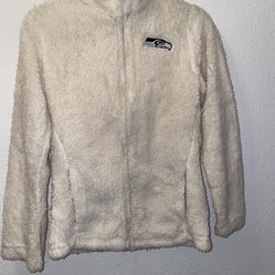 Nfl Seattle Seahawks Teddy Sherpa Full Zip Sweaters Size Small 