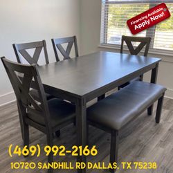 New In The Box 📦 Dining Table With 4 Chairs And A Bench - Delivery And Financing Available 