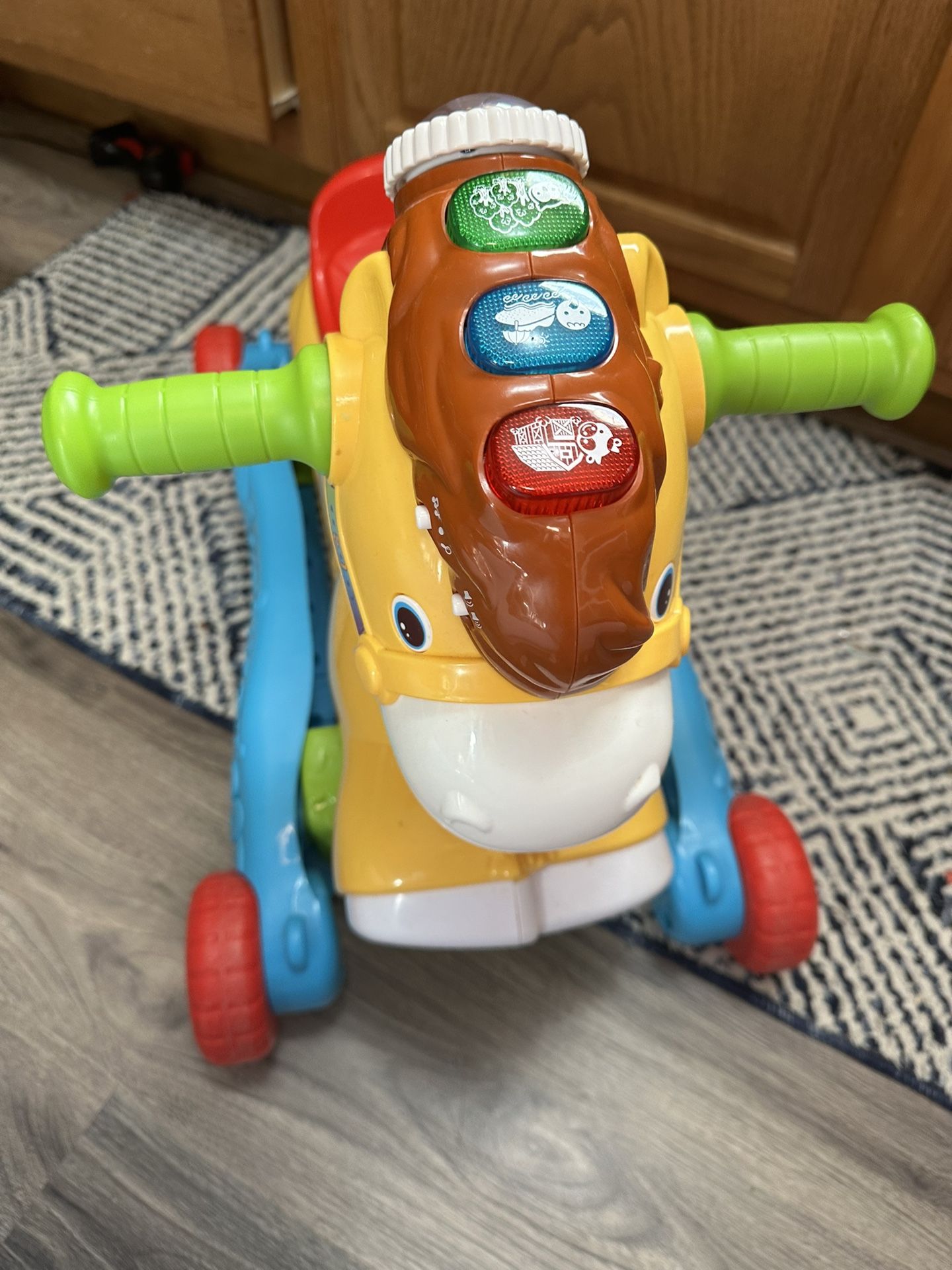 Interactive Toddler Ride-On Horse Toy with Lights and Sounds