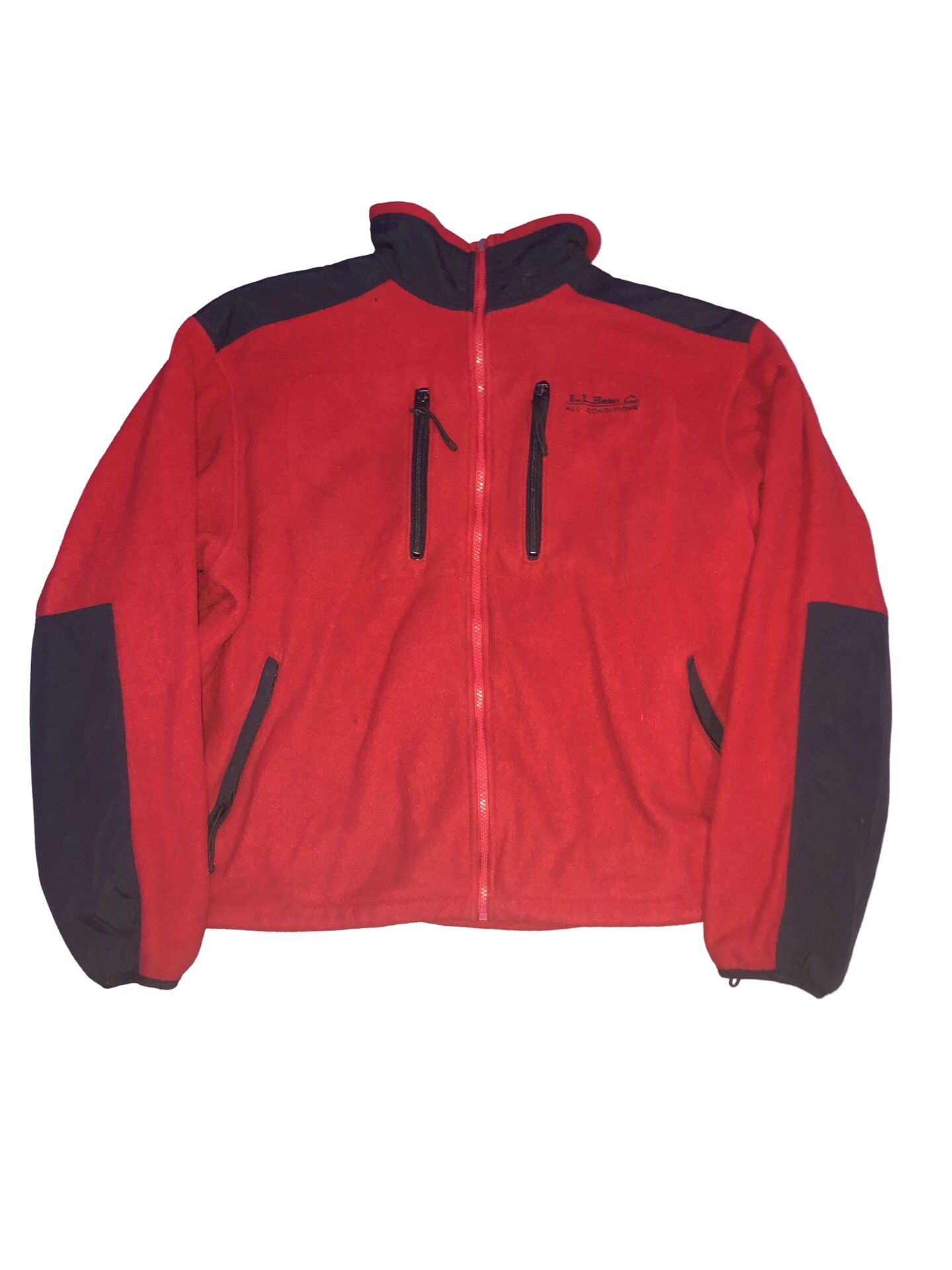 Vintage LL Bean Sherpa Crimson Red Jacket