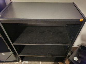 3 shelf black dresser - Must PickUp