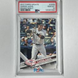 2017 Topps Update Rookie Debut Aaron Judge PSA 10  Gem Mint RC