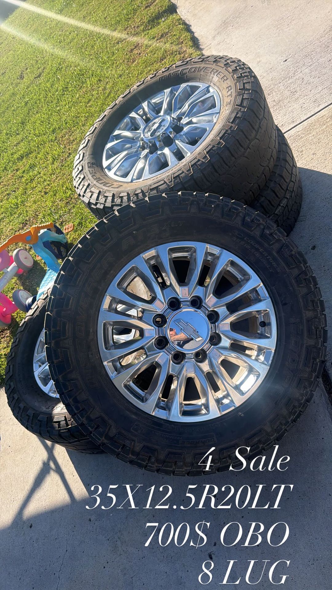 Chevy Stalks Rims 20 in Chevy Silverado stocks 2500hd 8 lug for Sale in Corona, CA - OfferUp
