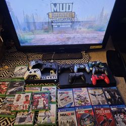 Xbox One X And 2 Ps4 Pro Slim.  Make Offer For 1. Have Games And Controllers 