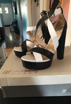 Andrea Black & White Heels