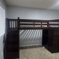 Twin Sized Loft Bed With Tons Of Storage