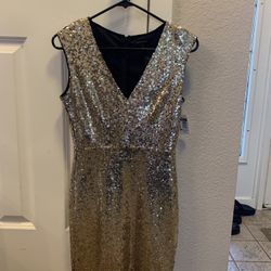 Gold Sequin Dress