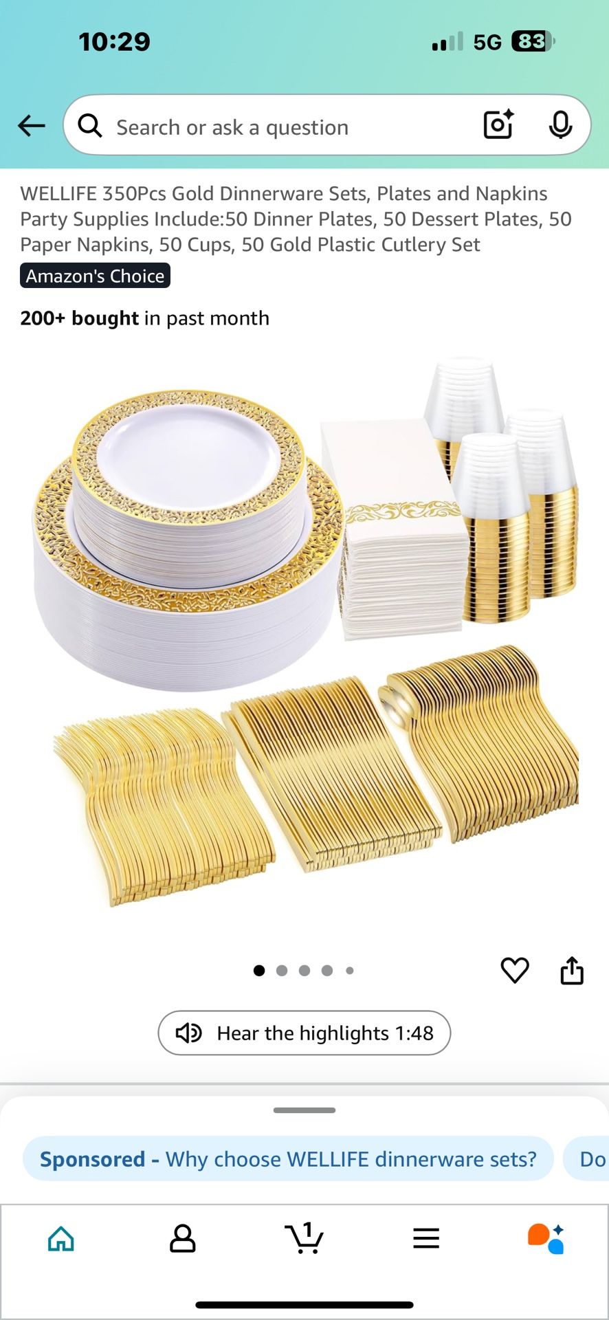 Dinnerware Set 350 Pzs$$45