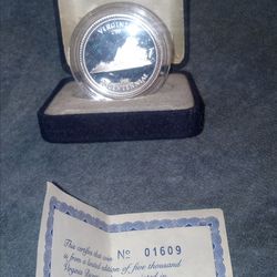 1988 Virginia bicentennial silver coin