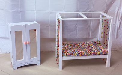 American Girl Bed and Kidcraft Closet