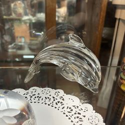 Vintage Waterford Crystal Jumping Dolphin
