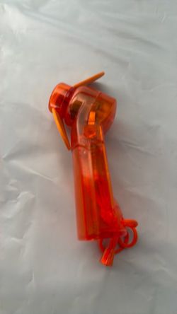 Orange Transparent Handheld Mini Fan travel sports cool down