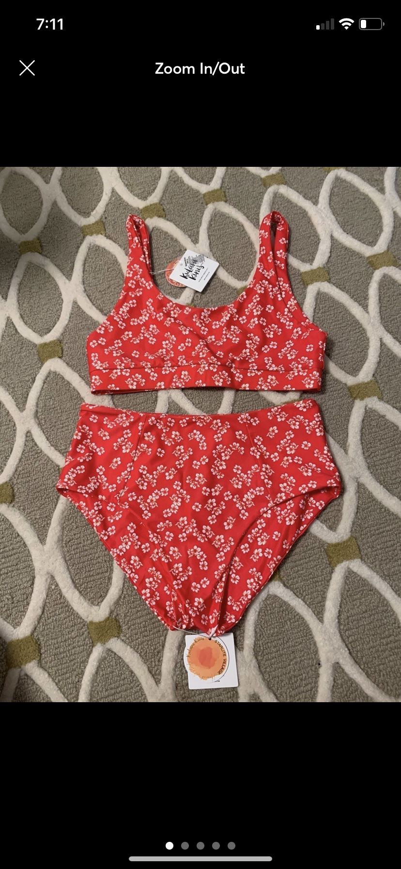 NWT Kulani Kinis Bikini Set Size XL - Aloha Punch