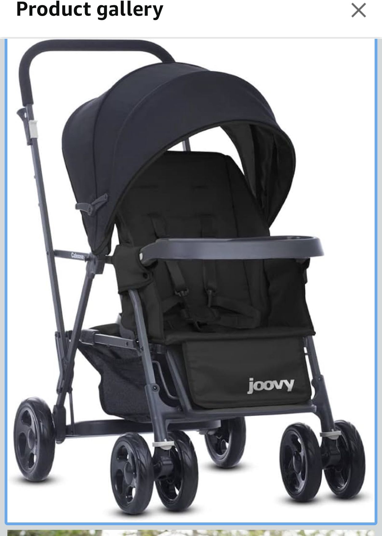 Joovy Caboose Sit and Stand Double Stroller (Black)