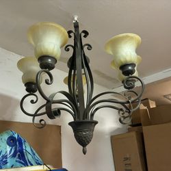 Bronze 5-Light Chandelier 