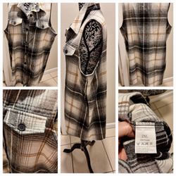Long,Soft Flannel Sleeveless Top, New Size 2xl