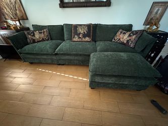 Green L-Shaped Sectional