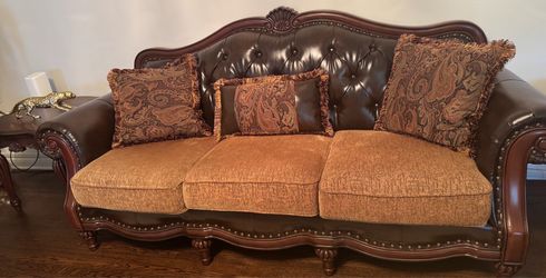 New Traditional Faux Leather sofas and chairs