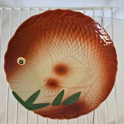Vintage TE-OH Nippon China Hand Painted plate koi fish