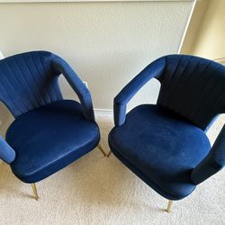 Velvet Blue Chair