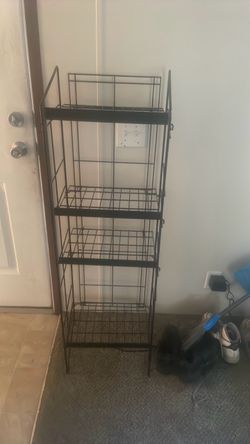 Black grate shelf